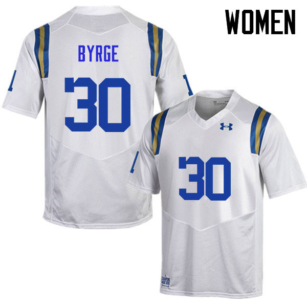 Women #30 Zachary Byrge UCLA Bruins Under Armour College Football Jerseys Sale-White